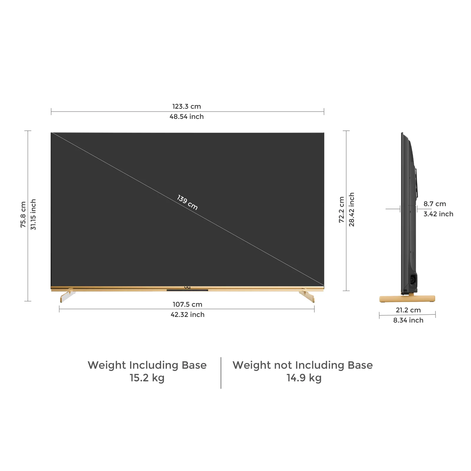 Vu Masterpiece Frame TV 55 Inch 4K QLED - View 5
